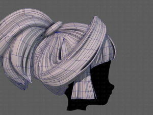 3d hair style for girl v83 3D Model