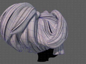 3d hair style for girl v83 3D Model