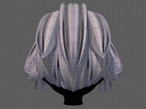 3d hair style for girl v83 3D Model