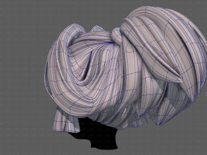 3d hair style for girl v83 3D Model