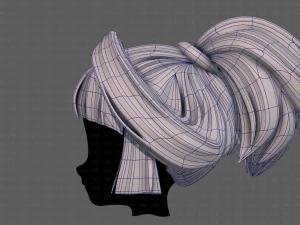 3d hair style for girl v83 3D Model