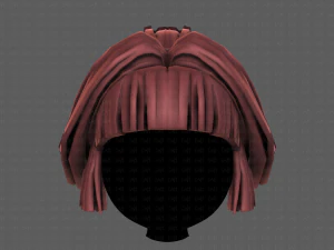 3d hair style for girl v83 3D Model