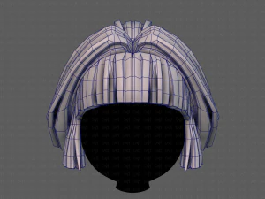 3d hair style for girl v83 3D Model
