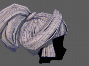 3d hair style for girl v83 3D Model