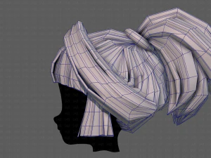 3d hair style for girl v83 3D Model