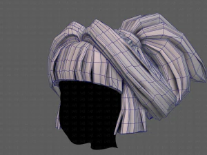 3d hair style for girl v83 3D Model