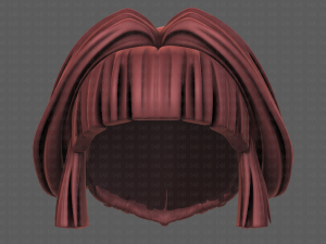3d hair style for girl v83 Modelo 3D