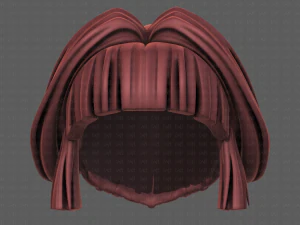 3d hair style for girl v83 3D Model