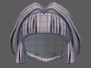 3d hair style for girl v83 3D Model