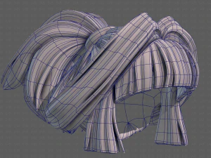 3d hair style for girl v83 3D Model
