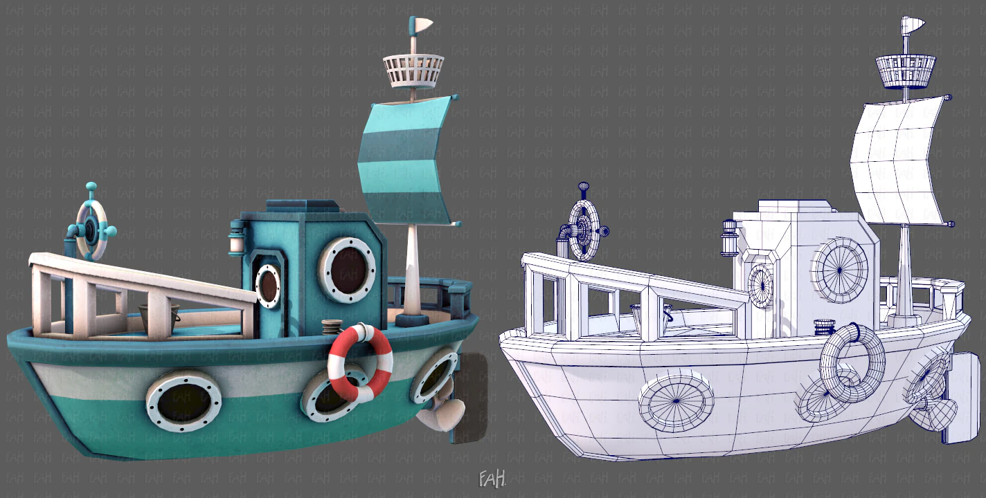 navio v01 Modelo 3D .c4d .max .obj .3ds .fbx .stl .blend 