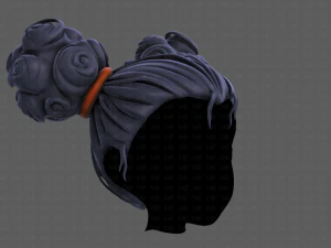 3d hair style for girl v84 3D Model
