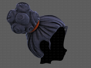 3d hair style for girl v84 Modello 3D