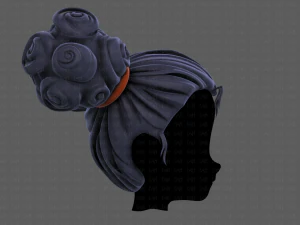 3d hair style for girl v84 3D Model