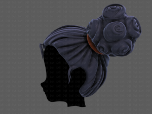 3d hair style for girl v84 Modello 3D