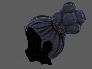 3d hair style for girl v84 3D Model