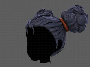 3d hair style for girl v84 Modello 3D