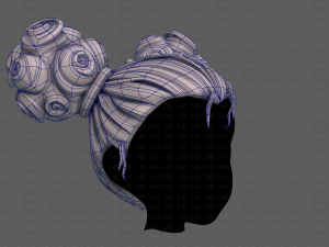 3d hair style for girl v84 Modello 3D