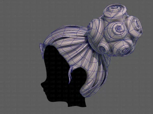 3d hair style for girl v84 3D Model