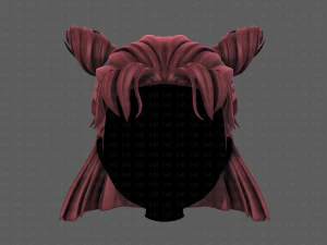 3d hair style for girl v85 3D Model