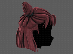 3d hair style for girl v85 3D 模型
