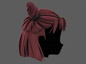 3d hair style for girl v85 3D Model