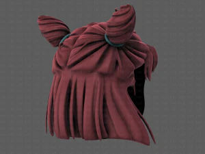 3d hair style for girl v85 3D Model