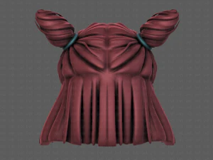 3d hair style for girl v85 3D Model