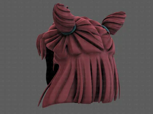 3d hair style for girl v85 3D Model