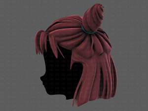 3d hair style for girl v85 3D Model
