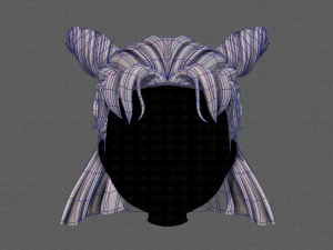 3d hair style for girl v85 3D Model
