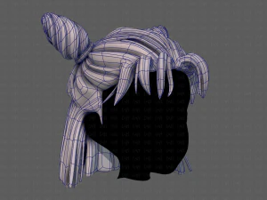 3d hair style for girl v85 3D Model