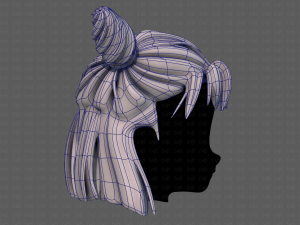 3d hair style for girl v85 3D 模型