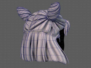 3d hair style for girl v85 3D Model