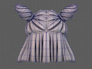 3d hair style for girl v85 3D Model