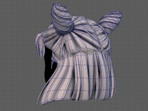 3d hair style for girl v85 3D Model