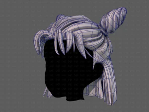 3d hair style for girl v85 3D Model