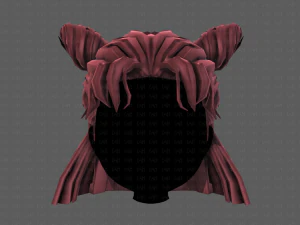 3d hair style for girl v85 3D Model