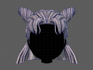 3d hair style for girl v85 3D Model