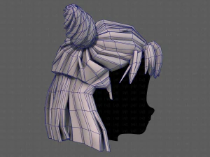 3d hair style for girl v85 3D Model