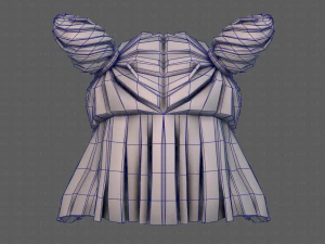 3d hair style for girl v85 3D Model