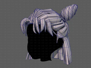 3d hair style for girl v85 3D Model