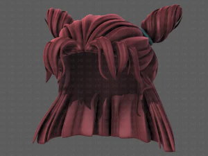 3d hair style for girl v85 3D Model