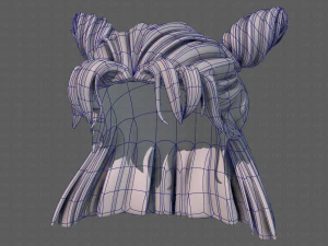 3d hair style for girl v85 3D Model