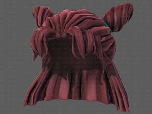 3d hair style for girl v85 3D Model