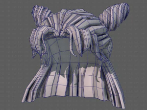 3d hair style for girl v85 3D Model
