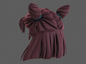 3d hair style for girl v85 3D 模型