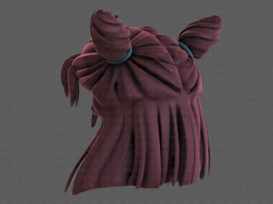 3d hair style for girl v85 3D Model