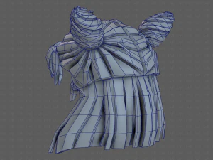 3d hair style for girl v85 3D Model