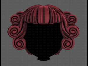 3d hair style for girl v86 3D-Modell